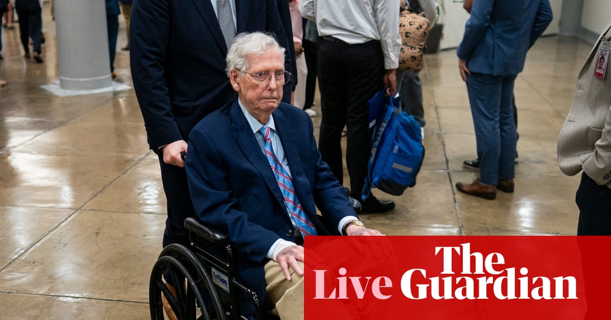 Mitch McConnell discharged from rehabilitation center after fall that left him hospitalized – live | US Congress